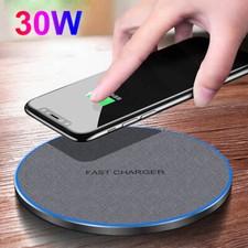 30W Wireless Charger Fast Charging Mat For Samsung S25+ S24 S23 S22 Z Flip7 Fold