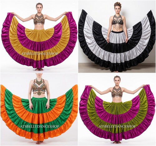 Satin yard skirt tiered - satin,