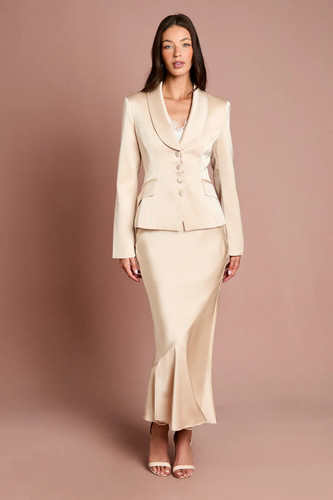 Coast champagne midi skirt - champagne,