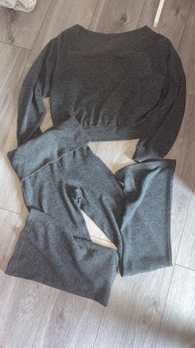 Dark grey set - flared, leggings
