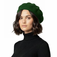 Classic Wool French Beret Hat - Timeless Parisian Style for Women