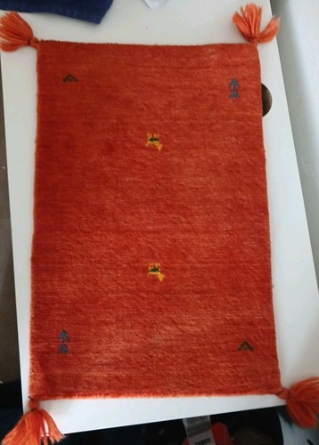 Handmade orange gabbeh - handmade, rug