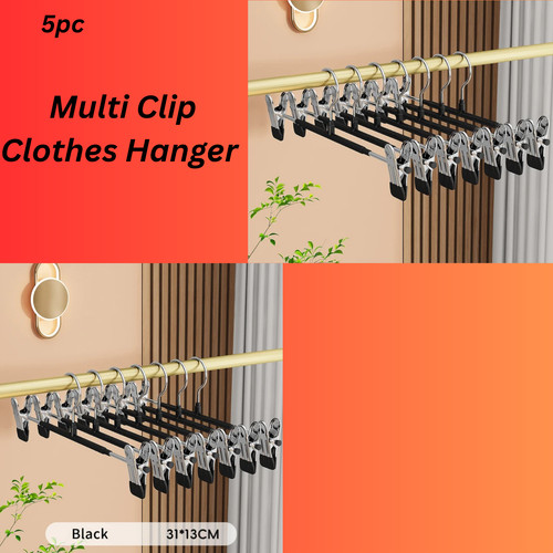 5pcs multi clip clothes hanger - multi,