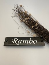 Customised stable door horse name plaque sign plate 8"x2" Granite