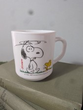 Vintage Snoopy Milk Glass Mug