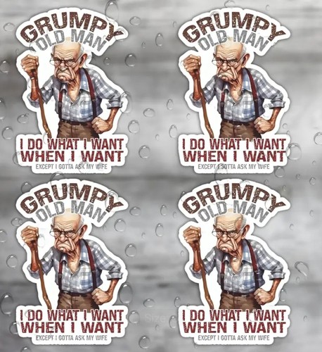 4pcs grumpy old man - 4pcs,