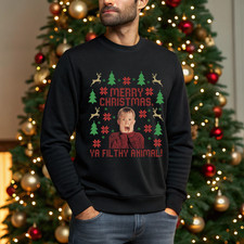 Home Alone Merry Christmas Sweatshirt | Ya Filthy Animal Xmas Jumper Kevin Movie
