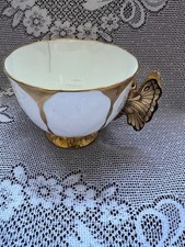 AYNSLEY WHITE & GOLD BUTTERFLY