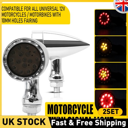 4pcs motorcycle chrome amber - motorcycle,