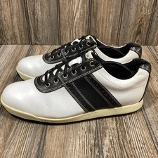 FJ Footjoy Mens Contour Casual White Golf Spikeless Shoes 54086 Size 10W WIDE