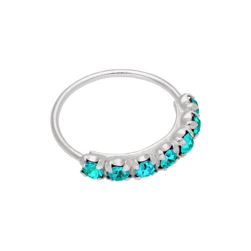 Sterling silver tanzanite cz - silver,