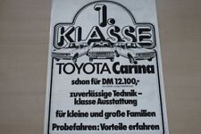 192488) 1978 Toyota Carina Brochure