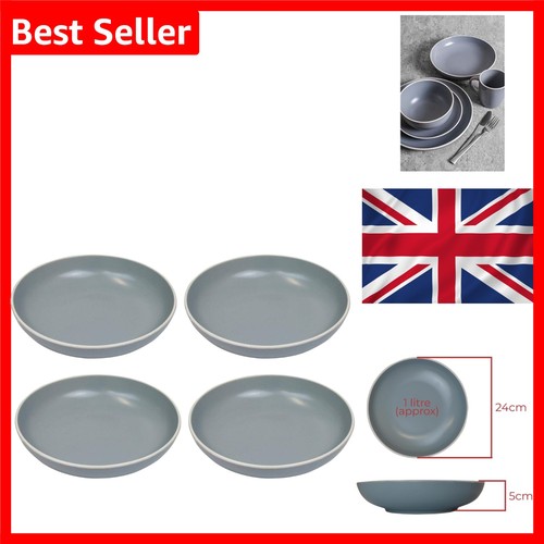 Stoneware pasta bowls - pasta, 4