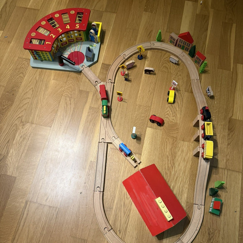 Large wooden railway train - railway,