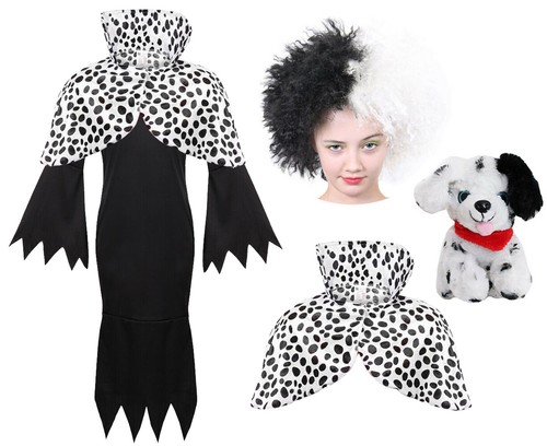 Girls cruella costume evil dog - girls,