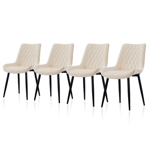 4pcs beige dining - chairs, set