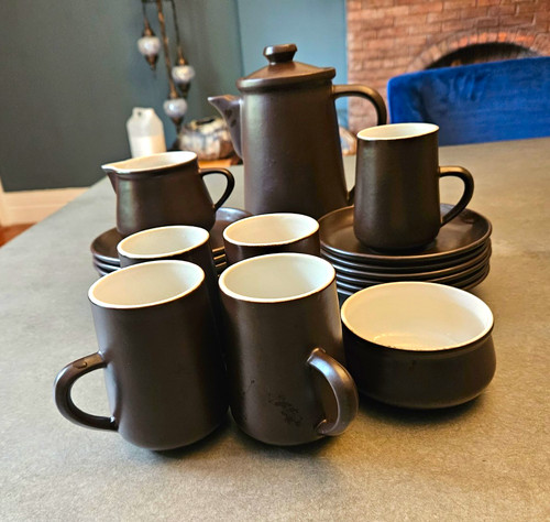 Brown cream ceramic tea - cream,