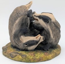 Hand Made Cute & Collectable BADGERS by Border Fine Arts Scotland.