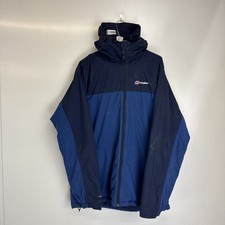 Berghaus Hydro Shell Blue Waterproof Jacket Men’s Size Uk Large 