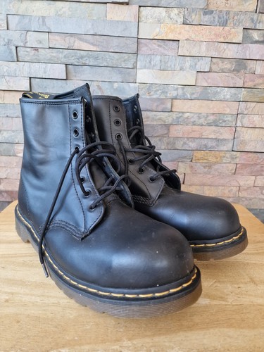 Martens black leather steel - martens,