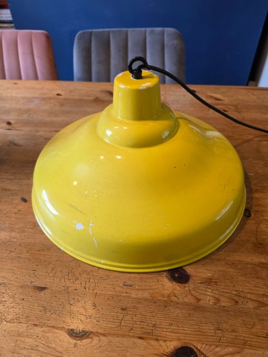 Vintage yellow enamel - vintage,