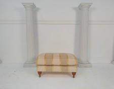 Duresta Mayfair Gold Beige Cream Stripe Rectangle Foot Stool - RRP £1,050