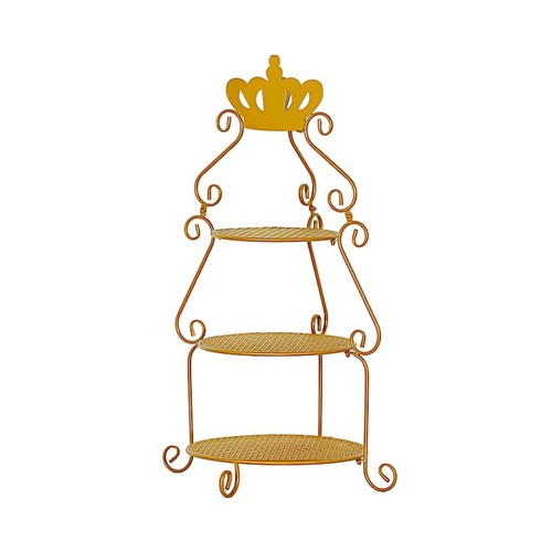 Gold round tier metal - gold,