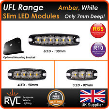 12/24v Slim Flat LED Strobe Flashing Light Module Grill Recovery Beacon Lightbar