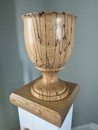 Hand turned wooden - goblet, in