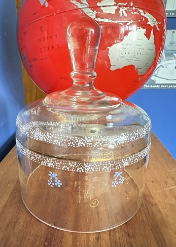 Glass hand painted - 8.5, in