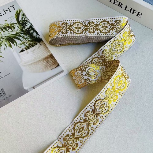 Jacquard woven ribbon - woven, 7.6