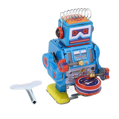 Robot clockwork toy - robot, drumming