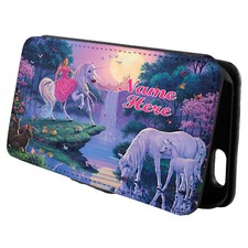 Personalised Unicorn iPhone Case Fantasy Princess Phone Cover Wallet Gift ST841