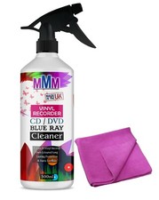 500ml PROFESSIONAL VINYL RECORD CLEANER CD DVD CLEANING FLUID SPRAY WITH CLOTH
