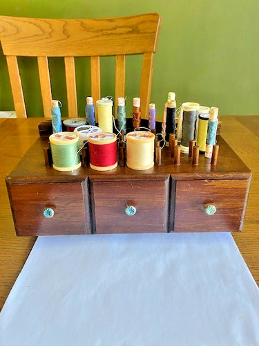 Vintage wooden spool sewing - vintage,