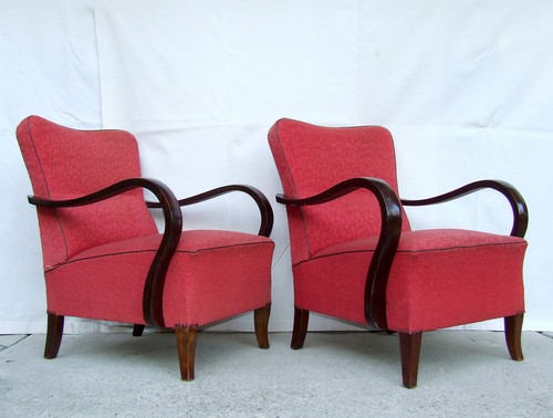 Pair art deco armchairs - deco,