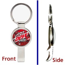 Mountain Mt Mtn Dew Code Red Pendant or Keychain silver secret bottle opener