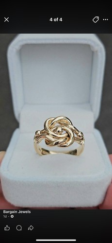Carat gold knot ring fully - ring,