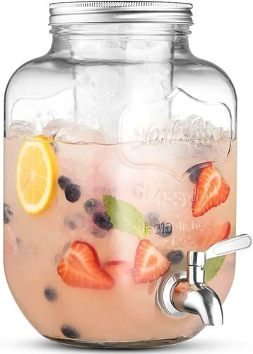 Glass drinks dispenser with - 5l,