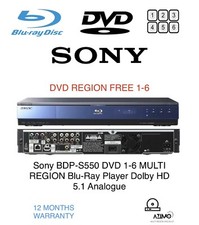 Sony BDP-S550 DVD 1-6 MULTI REGION 1GB Blu-Ray Player 5.1 Analogue Warranty