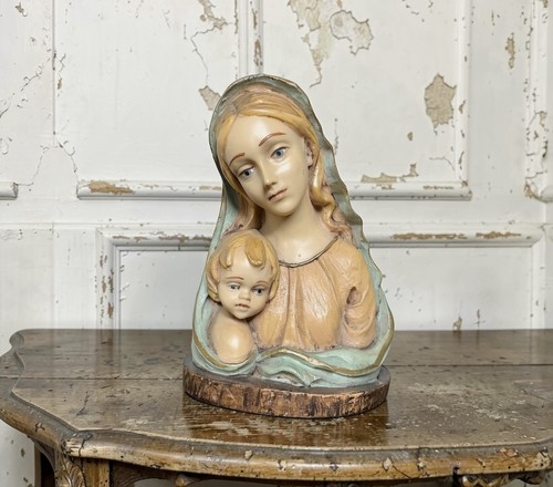 Vintage hand painted madonna - vintage,