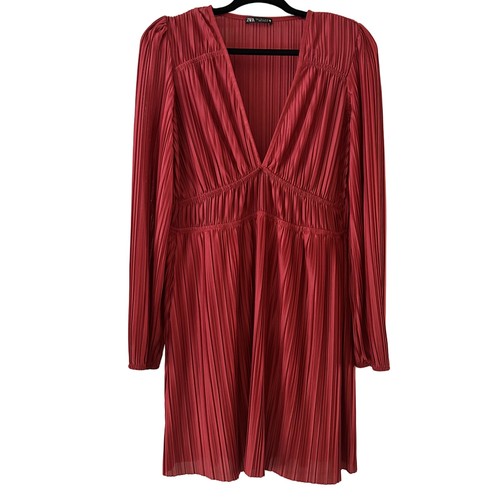 Zara plisse pleated dress - zara,