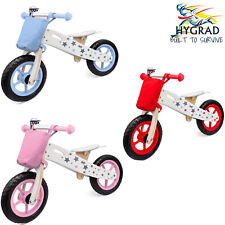 Wooden Balance Bike No Pedal Running Training Walking Cycle Xmas Birthday Gift  
