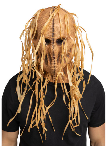 Full head scarecrow latex mask - full,