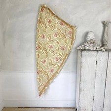 Ciel de lit printed cotton pink and green floral backed vintage midcentury curt