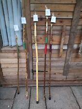 one of hand crafted hazel wood hiking sticks