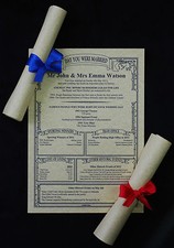 PARCHMENT SCROLL 1st 10th 20th 30th 40th 50th 60th Wedding Anniversary Gift