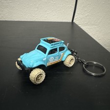 VW Baja Bug Blue Keychain 1:64