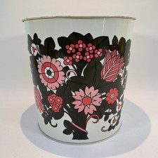 Vintage Floral Metal Tin Waste