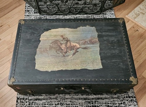 Steamer trunk antique - steamer,